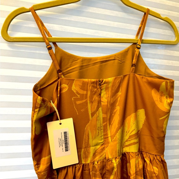 JOYFOLIE-Beautiful NWT - Skye Dress in Mustard Palm Size 10 - Picture 7 of 10